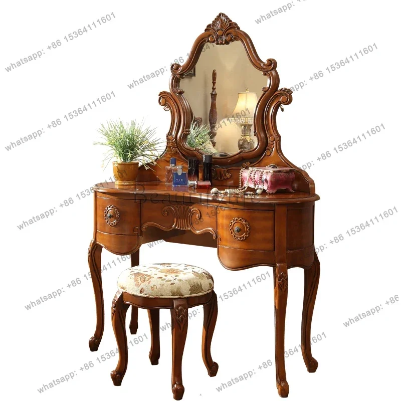 Yj9 البني تخزين الغرور الجدول  - مراجعة Beauty Makeup Vanity Set وسعره